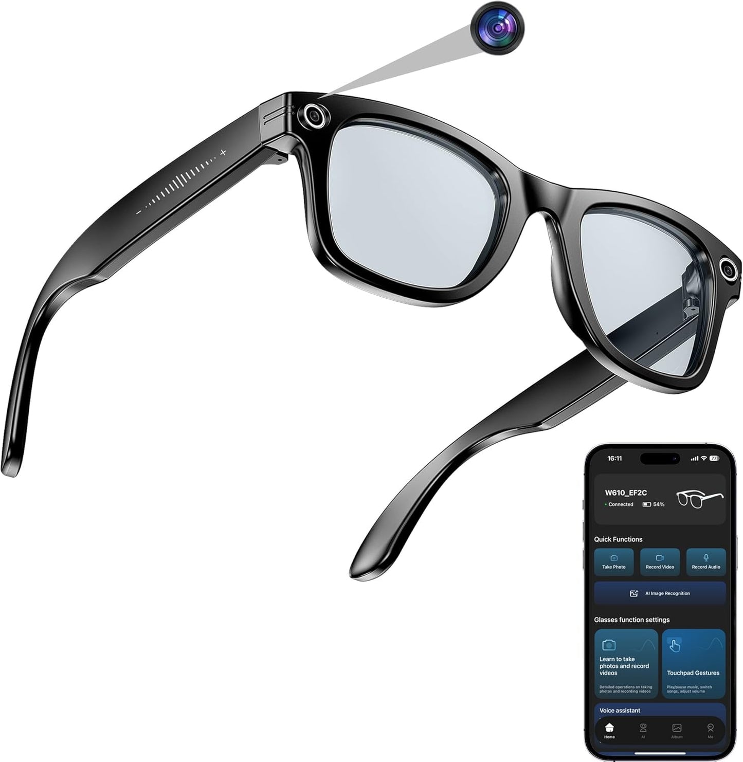 Smart AI Camera Glasses