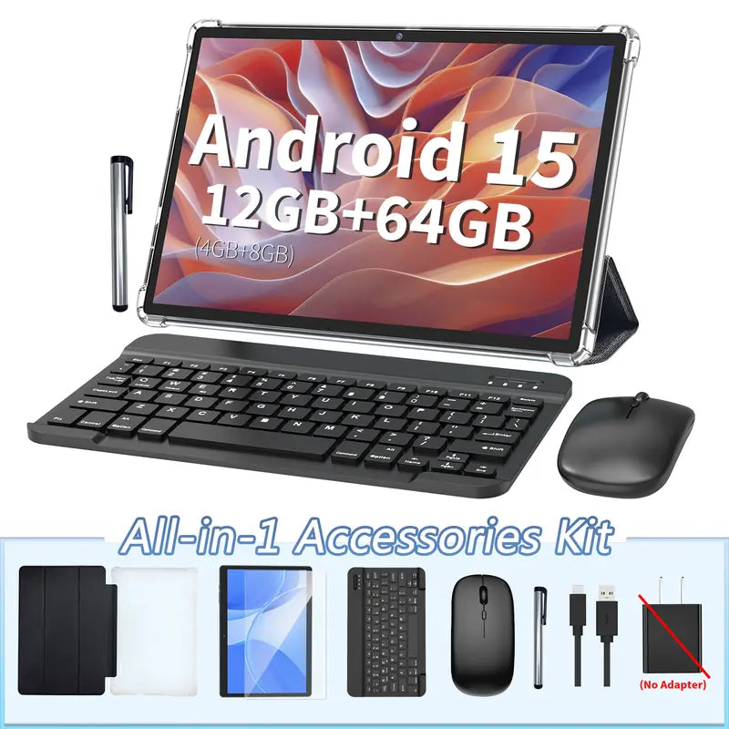 2-in-1 Tablet with Keyboard & Mouse
