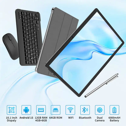 2-in-1 Tablet with Keyboard & Mouse