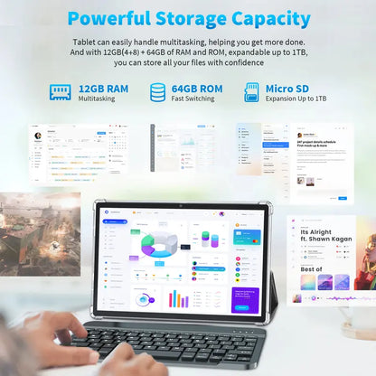 2-in-1 Tablet with Keyboard & Mouse