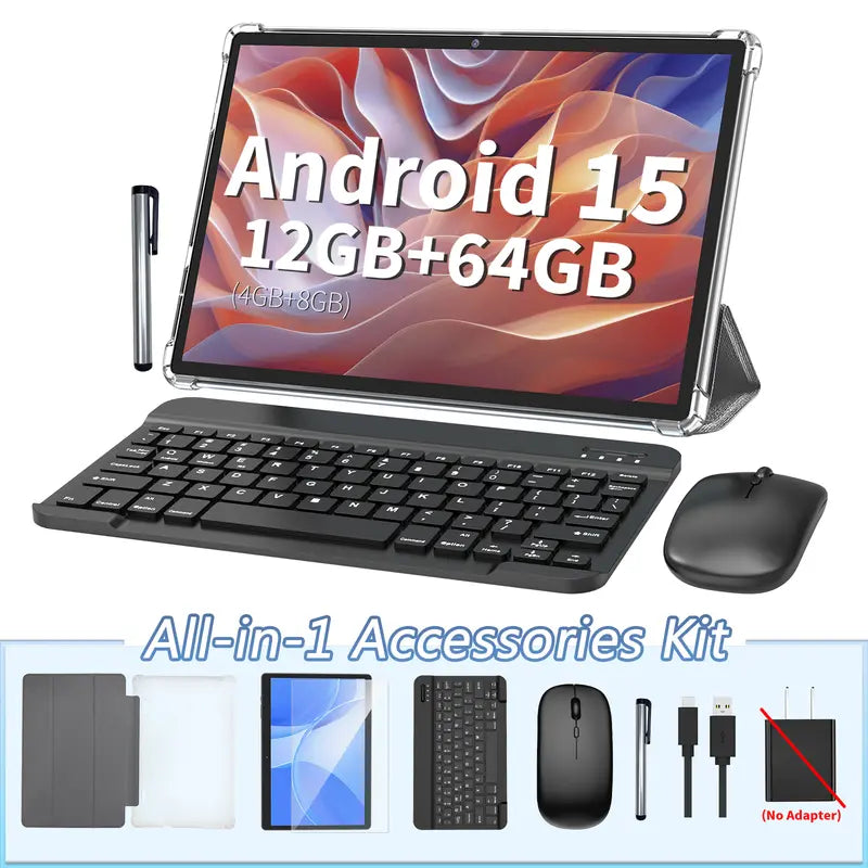 2-in-1 Tablet with Keyboard & Mouse