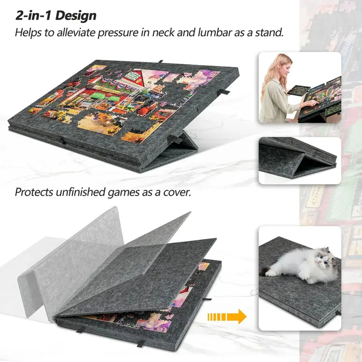 PuzzlePort | 2-in-1 Portable Puzzle Board