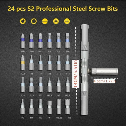 24-in-1 Ratchet Screwdriver Set