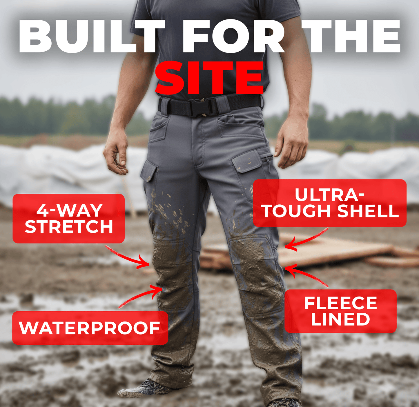 Fleece Lined Waterproof Utility Trousers | Buy 1, Get 1 Free